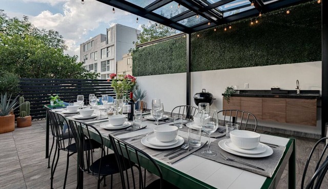 Trendy Roma, Private Rooftop, BBQ, AC & Gym
