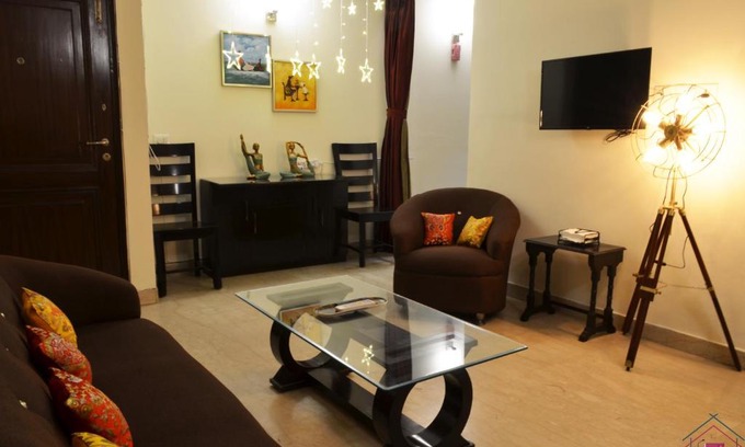 Greater Kailash Apartment | Furnished 1 Bedroom Independent Apartment 3 in Greater Kailash 1 Delhi with Balcony & Lazyboy