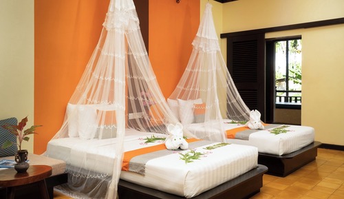 Twin Cabana Room with Balcony and Pool View - Free Pick Up