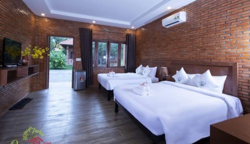 Deluxe Quadruple Room, Balcony, Garden View