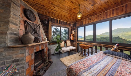 Design Double Room, Fireplace, Mountain View