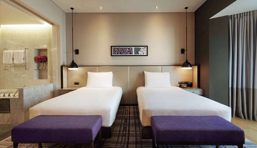 Deluxe Room, Multiple Beds, Refrigerator, City View