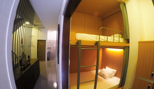 Double Bed in Dormitory Room