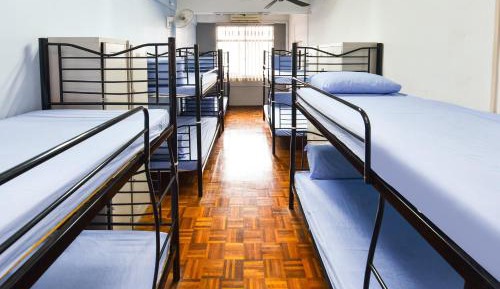 Bed in Female Dorm Room