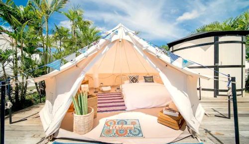Bell Tent Pool View